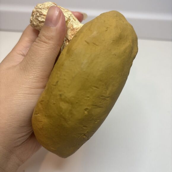 Clay Spaghetti Poodle/Doggie Cream Color Figurine rest on The Couch - Picture 7 of 9